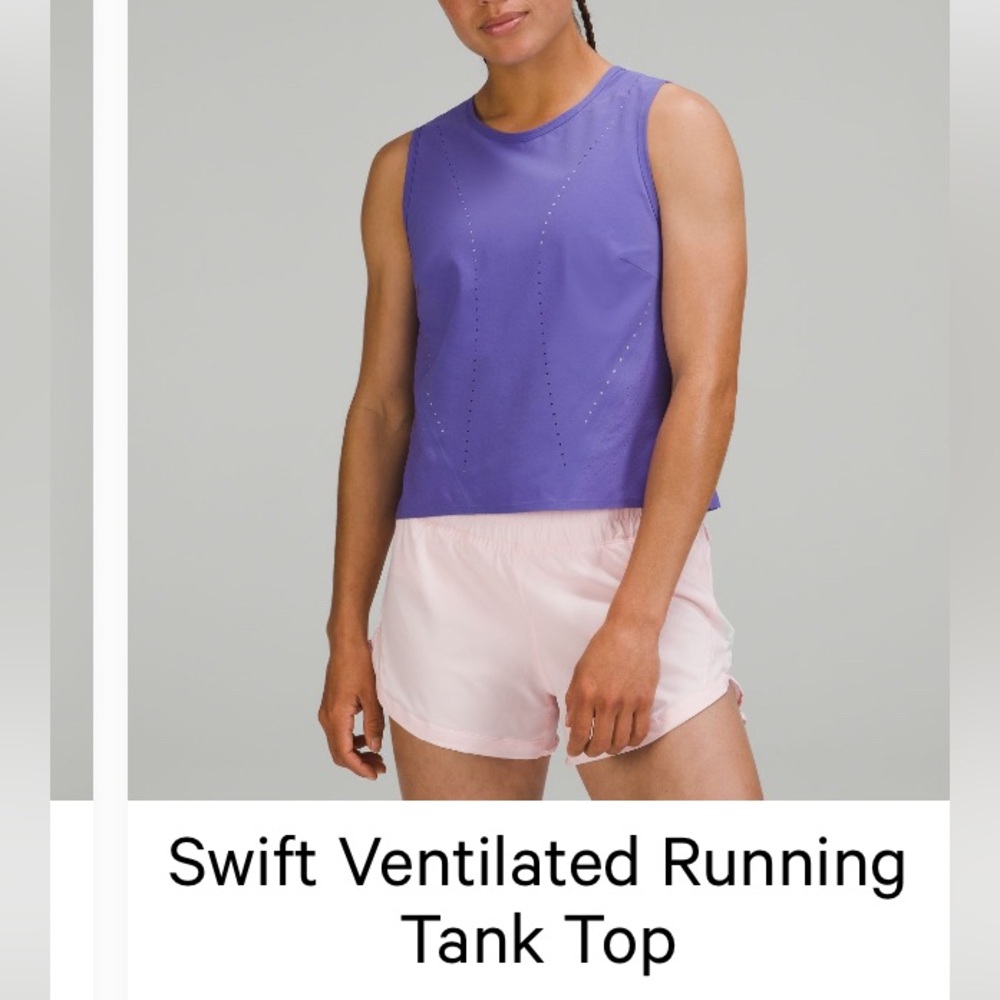 Lululemon Swift Ventilated running Sleeveless Top